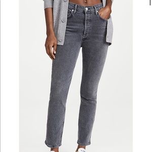 CITIZENS OF HUMANITY Charlotte High Rise Straight Leg Jeans Faded Black